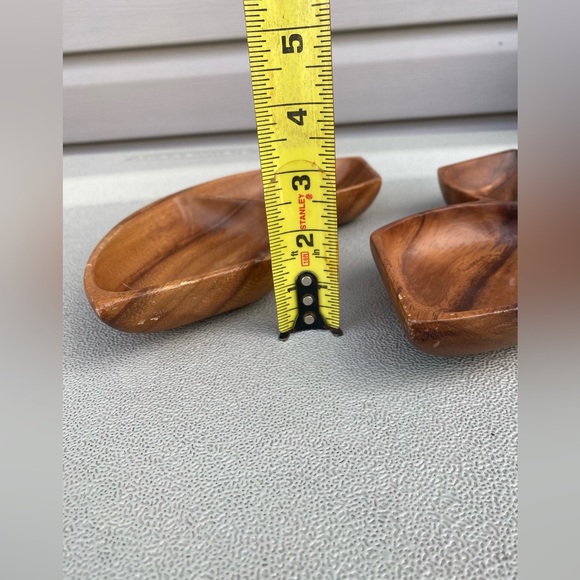 2 Vintage 2 Compartment Wooden Bowls Tray. 11.75” wide. - Picture 8 of 8